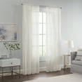 thumbnail image 5 of Eclipse Livia Sheer Rod Pocket 59 x 84 Curtain Panel in Ivory, 5 of 7
