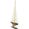 thumbnail image 6 of DecMode Beige Coastal Wood Sail Boat Sculpture, 17"W x 21"H, 6 of 12