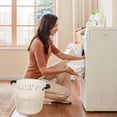 thumbnail image 5 of Roiihwy Laundry Basket Hip-Hugger Basket, Laundry Storage Space Saving Dirty Clothes Hamper Container for Home Bathroom Dorm, White, 5 of 6