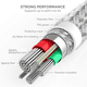 thumbnail image 3 of Cable Lightning, cable cargador para iPhone, cable de carga rápida USB trenzado de nailon compatible con iPhone X/Xs Max/XR / 8/8 Plus / 7/7 Plus IPad, IPod Xemadio 2035329-5, 3 of 9