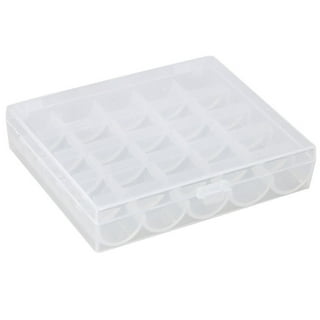 YEQIN Set of 2 Plastic Bobbin Storage Boxes - Sewing Craft Plastic Case  Storage Box