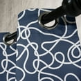 thumbnail image 4 of Ambesonne Navy Grommet Curtain, Tangled Ocean Marine Theme, 50" x 54", Navy Blue and White, 4 of 6