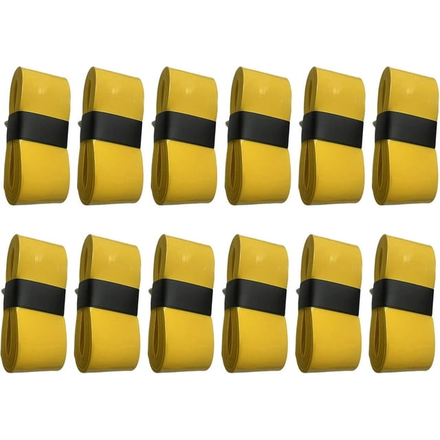 Yazoeia 12PCS Pickleball Grip Tapes, Self-Adhesive Tennis Racket Grip Tape Super Tennis Racket Grip Tape Overgrip Yellow CJC912-141005