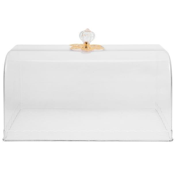 Cúpula transparente para pastel, reutilizable, de plástico, para bandeja de pastel, protector para plato de pan, cubierta de cúpula transparente