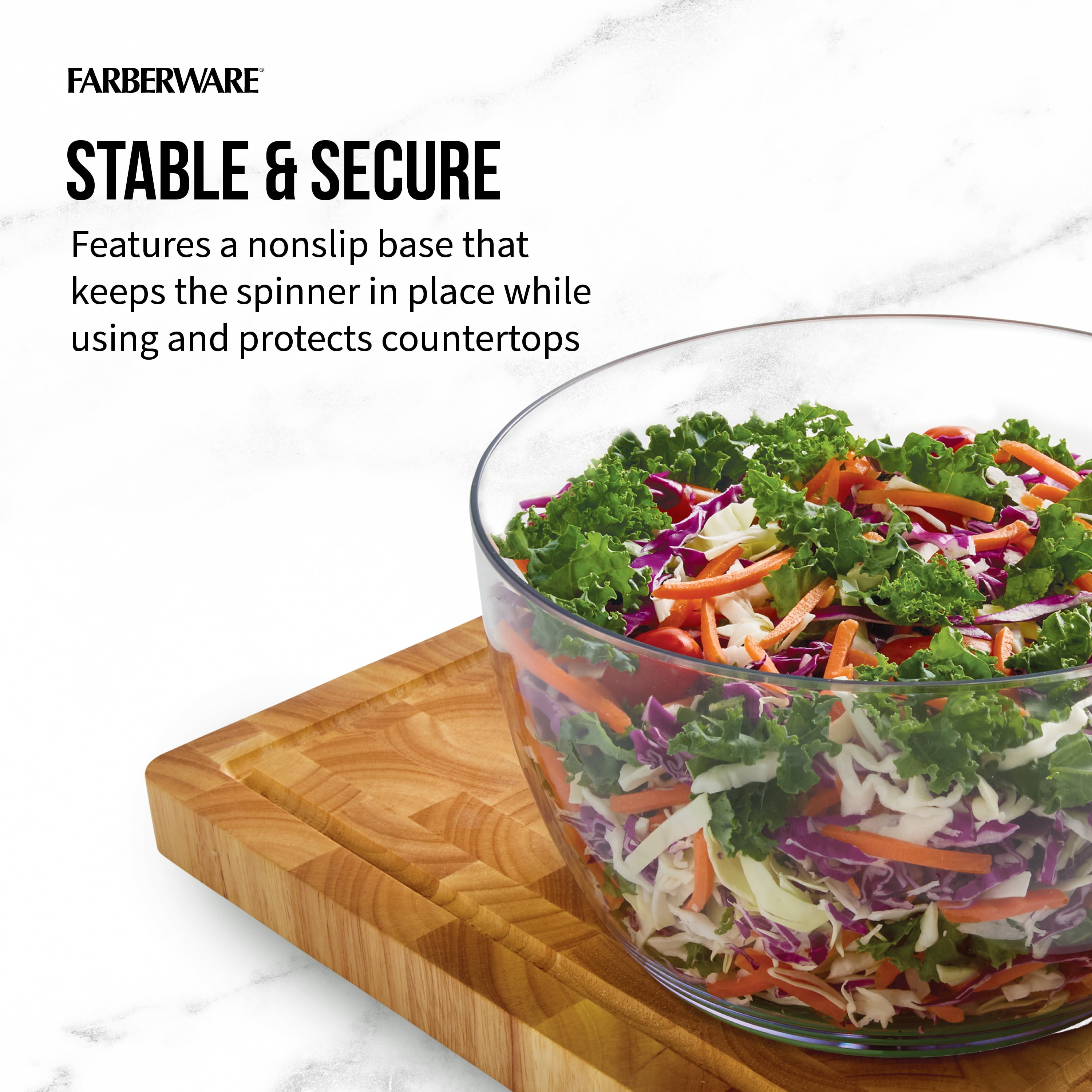 Farberware Professional Small Salad Spinner with Hand Pump Mechanism