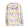 thumbnail image 4 of Renewold Colorful Hearts Clothing Zipper Hoodie Coat Size 4XL Fashion Crewneck Long Sleeve Sweatshirt Jacket Lightweight Cricket Tracksuit for Women, Valentine's Day, 4 of 6