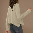 thumbnail image 6 of Womens White Sweatshirt With Pockets Long Sweaters White Light Fit Workout Crewneck Sweatshirt Long Sleeve Maxi Dresses 2025, 6 of 6