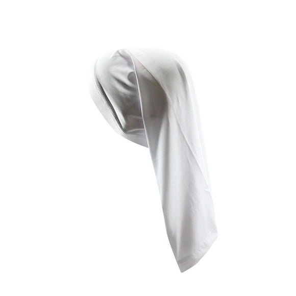 Men'S Two End Stretch Night Cap Long Braid Hair Care Cap Dreadlocks Hair Care Cap Bomber Hats White A