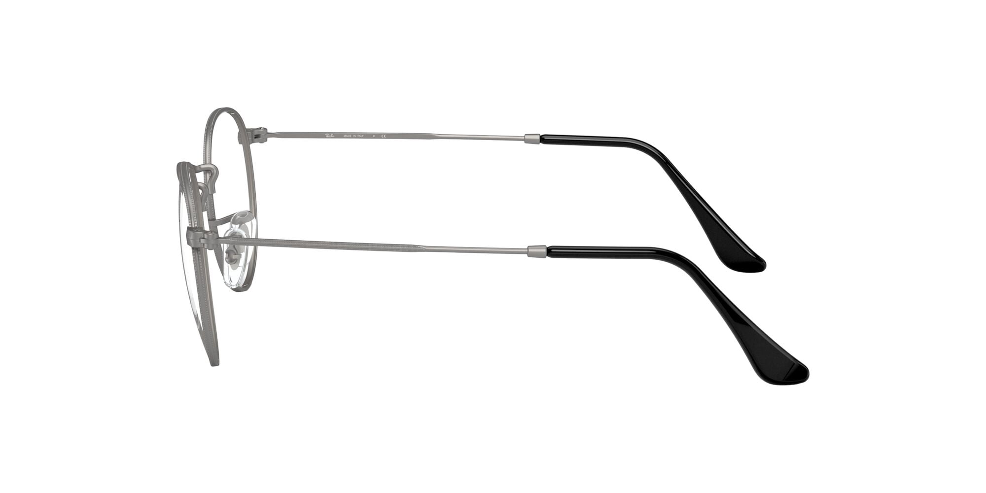 Ray-Ban Unisex Size 53 Round Metal Eyeglasses, Matte Gunmetal/Demo Lens