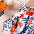 thumbnail image 6 of ibuvkizy Toddler Baby Girl Tank Top Sets Summer Girl Outfits Clothes,Girls Casual Sleeveless Round Neck Strap Loose Botton Printed Short Pants Tank Top Sets,Gifts for Her, 6 of 8