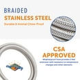 thumbnail image 6 of Flame King 5FT Steel Braided Hose, 1LB to 20LB Adapter for Portable Appliances SS-QCC-1LB, 6 of 9