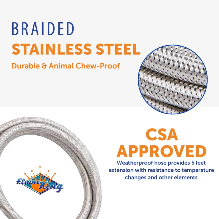 Flame King 5FT Steel Braided Propane Hose Adapter photo 6