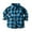 Light Blue-1, variant on Otqutp Kids Toddler Flannel Shirt Baby Boys Girls Plaid Long Sleeve Lapel Jacket Button Down Coat Outwear with Pockets for 1-6 Years(Dark Blue-1,18-24 Months)