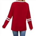 thumbnail image 4 of Camisas de Larga para Mujer, Blusas Casuales con Bloques de Color, Conjuntos de Otoño, Camisetas Básicas, Ropa de Moda Rojo S, 4 of 6