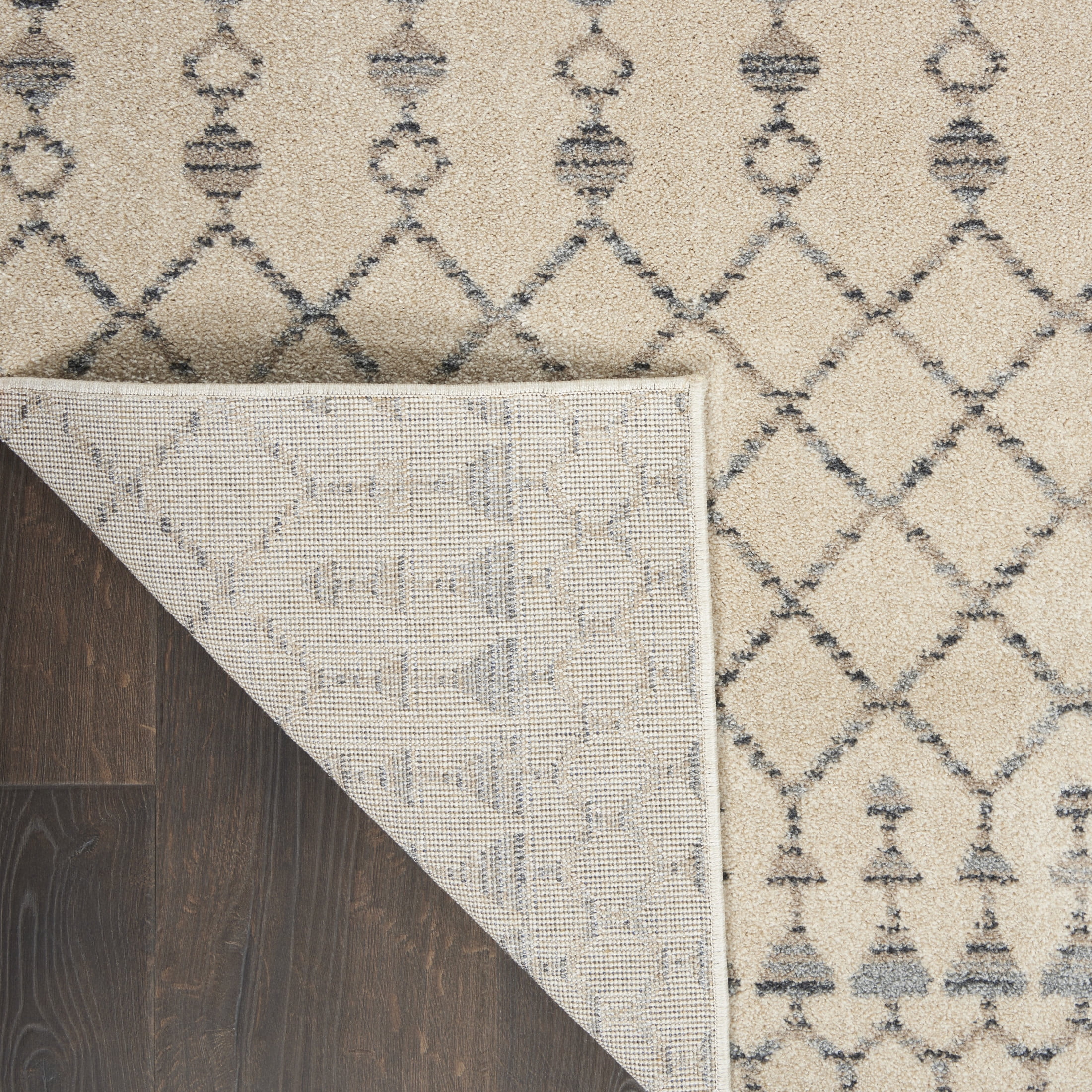 Nourison Palermo 2'3" x 10' Beige Grey Bohemian Indoor Rug
