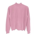 thumbnail image 4 of Ediodpoh Womens Sweaters Button Front Knit Pullover Soft Comfortable Loose Fit Turtleneck Top Fall Winter Casual Pink XL, 4 of 4