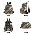 thumbnail image 4 of FORMRS Mini Backpack Purse for Women Travel Daypack Casual Shoulder Bag, Green Geometric, 4 of 7