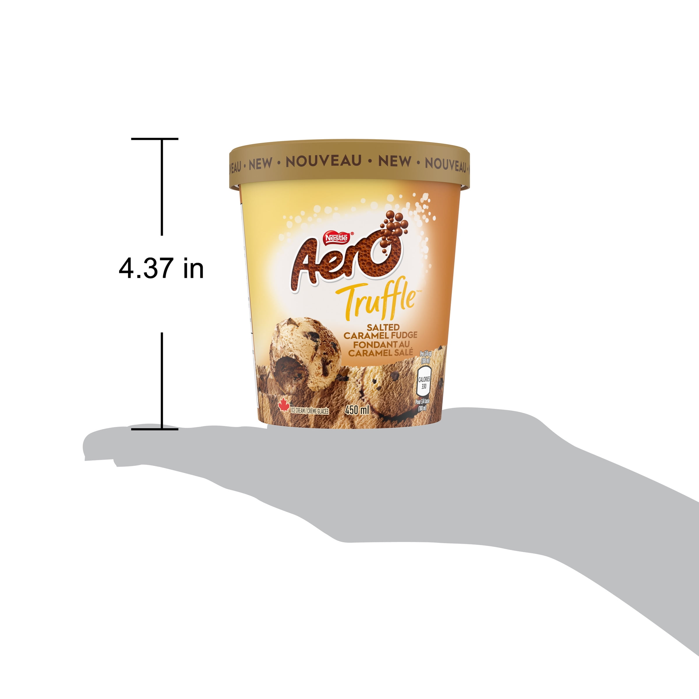 AERO Truffle Salted Caramel Ice Cream Tub, 450 ML