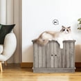 thumbnail image 5 of Cat Litter Box Enclosure, Litter Box Bench for Cleaning, Hidden Wooden Cat House Furniture, Side Entry cat Litter Box Extra Large for Most of Cat Indoor Living Room, Bedroom, 5 of 7