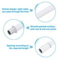 thumbnail image 3 of Uxcell Straight Pipe Lamp Stems Rod Kit, M10 70mm l Rod with Nut, White 4 Set, 3 of 6