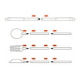 thumbnail image 4 of CAROOTU Pocket-Sized Reusable Cutlery Set For On-The-Go Collapsible Detachable Stainless Steel Fork Spoon Straw Brush Kit, 4 of 7