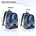 thumbnail image 2 of Vsdgher Moonlit Night Sea Sailboat Print Canvas Backpack Travel Rucksack Unisex Knapsack 15.7/17.7Inch Laptop Backpack for Work,College -Medium, 2 of 5