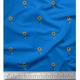 thumbnail image 1 of Soimoi Blue Satin Silk Fabric Leaves & Floral Clip Art Fabric Prints By Yard 42 Inch Wide, 1 of 1