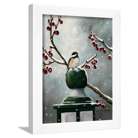 - Chickadee in the Snow Framed Print Wall Art By Julie Peterson