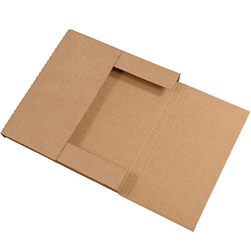 Aviditi M12121K Corrugated Easy-Fold Mailer, 12-1/2" Length x 12-1/2" Width x 1" Height, Kraft (Bundle of 50)