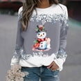 thumbnail image 1 of WITORNTS Haut de Noël pour Femmes, Mode de Noël pour Femmes Décontractée à Imprimé, Col Rond, Coupe Ample, Manches Longues, Hauts, Blouse, Chandails, 1 of 3