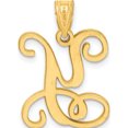 thumbnail image 3 of Ss/Gold Plated Sterling Silver Gold-Plated Letter Y Initial Pendant Made In United States -Jewelry By Sweet Pea, 3 of 4