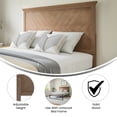 thumbnail image 3 of Flash Furniture Fiona Full Size Herringbone Wooden Adjustable Headboard for Universal Metal Bed Frames - Light Brown, 3 of 9
