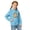 Sky Blue, variant on Shadoumai Cow Hoodie For Girls Printed Pattern Long Sleeve Hoodie Pullover Tops with Pocket Lightweight Pullover Hoodie Children Fall Winter Little Girls Clothes