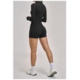 thumbnail image 3 of Top-kevin Womens Workout Sets Two Piece Long Sleeve Jacket Matching High Waist Shorts Sets Fall Winter Gym Work Out Clothes, 3 of 16