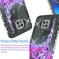 thumbnail image 4 of Motorola Moto G Power 2021 Case,  Liquid Floating Glitter Quicksand Bling with Spot Diamond Cover - Black/Pink, 4 of 6