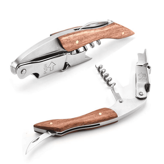 Waiter Corkscrew Wine Openers , Wine Bottle Opener, Foil Cutter Rosewood Handle