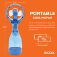 thumbnail image 3 of O2COOL 2" Battery Powered Deluxe Personal Mister Fan, Blue, 3 of 6
