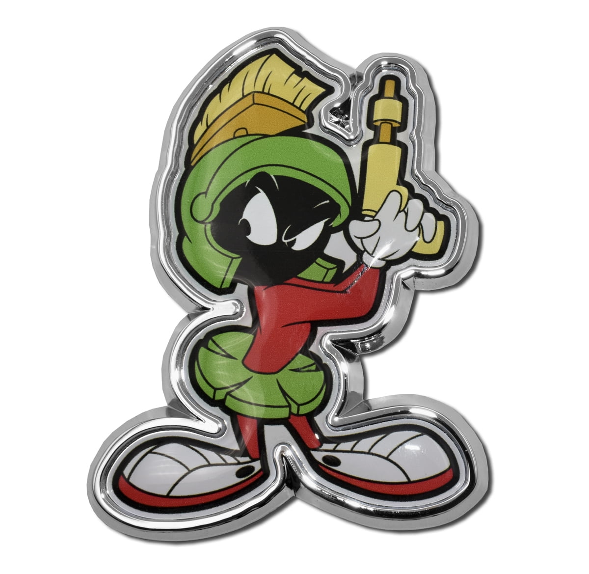 projektor filosof låg Elektroplate Officially licensed Looney Tunes Marvin The Martian Chrome All  Metal Automotive Emblem - Walmart.com