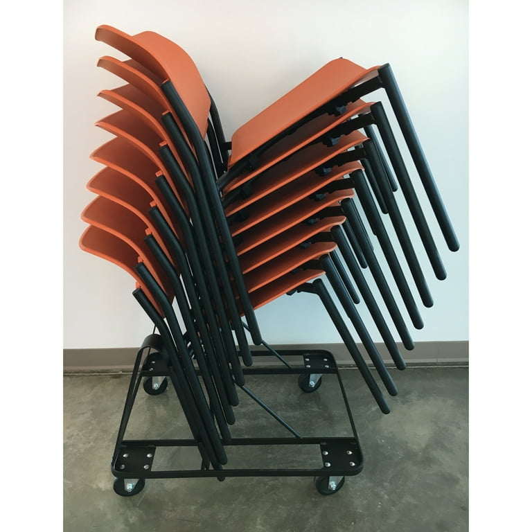 Lorell Stacking Dolly for 4-Leg Stack Chairs - Steel - Black - For 10 Devices - 1 Each Lorell Stacking Dolly for 4-Leg Stack Chairs - Steel - Black - For 10 Devices - 1 Each