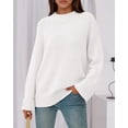 thumbnail image 2 of BTFBM Sweaters for Women Casual Crewneck Long Sleeve Loose Ribbed Knit Pullover Sweater Winter Clothes Fall Outfits, 2 of 8