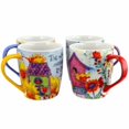 thumbnail image 1 of Gibson Home  18 oz Assorted Designs Birdhouse Floral Cup Set, Set of 4, 1 of 1