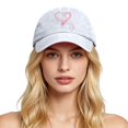 thumbnail image 2 of XIAOCHA Women's Printed Baseball Cap Breathable Dad Hat Farm Party Snapback Hat,White, 2 of 4