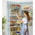 thumbnail image 6 of Over The Door Pantry Organizer, Wall Mount Spice Rack, Pantry Hanging Storage and Organization, 8 Adjustable Baskets Heavy-Duty Metal for Home & Kitchen, Back of Door Seasoning Rack - White, 6 of 16