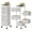 White, variant on 4 Tier Kitchen Storage Rack with Wheels, Adjustable Metal Shelving Unit Utility Cart with Steel Mesh Baskets for Pantry Laundry Bathroom, Black