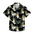 thumbnail image 6 of HAJWOH Hawaiian Shirt for Men Casual Button Down Short Sleeve Summer Beach Shirts Loose Fit Floral Print Tropical Tops, 6 of 7
