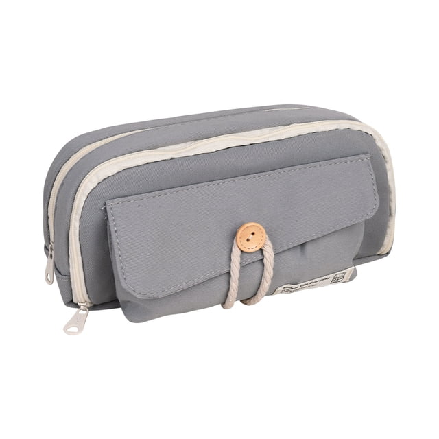 Pencil Bags with Zipper,Student Zipper Large Capacity Pencil Case Button Pen Bag with Large Capacity Student Canvas Stationery Bag,Large Pencil Case,Soft Pencil Case,Pencils and Pens