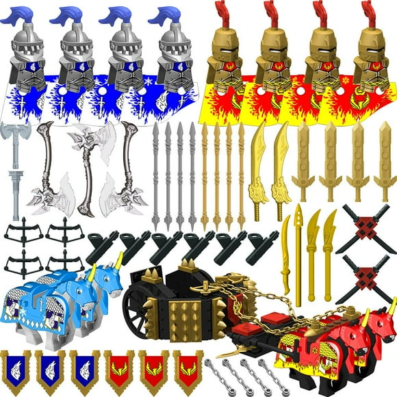 Paquete de armas Nicolababe Medieval para minifiguras con 233 piezas