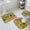 Black Yellow, variant on Sunflower Bath Mat 3 Piece Bathroom Rug Set, Country Botanical Yellow Green Floral Leaf Non Slip Bath Rug Contour Mat and Toilet Lid Cover, Absorbent Shower Mats Soft Bath Rugs and Mats Sets