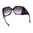 thumbnail image 4 of Womens XL Oversized Rectangular Thick Arm Wrap Around Plastic Sunglasses Black - Smoke, 4 of 4