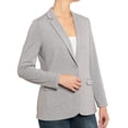 thumbnail image 2 of Philosophy Women's Notch Collar Ponte Knit V-Neck Long Sleeve Stretch Blazer, 2 of 3